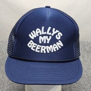 Vintage Minnesota Twins Wally the Beerman Hat Navy Blue Trucker Cap Fanwear 90s